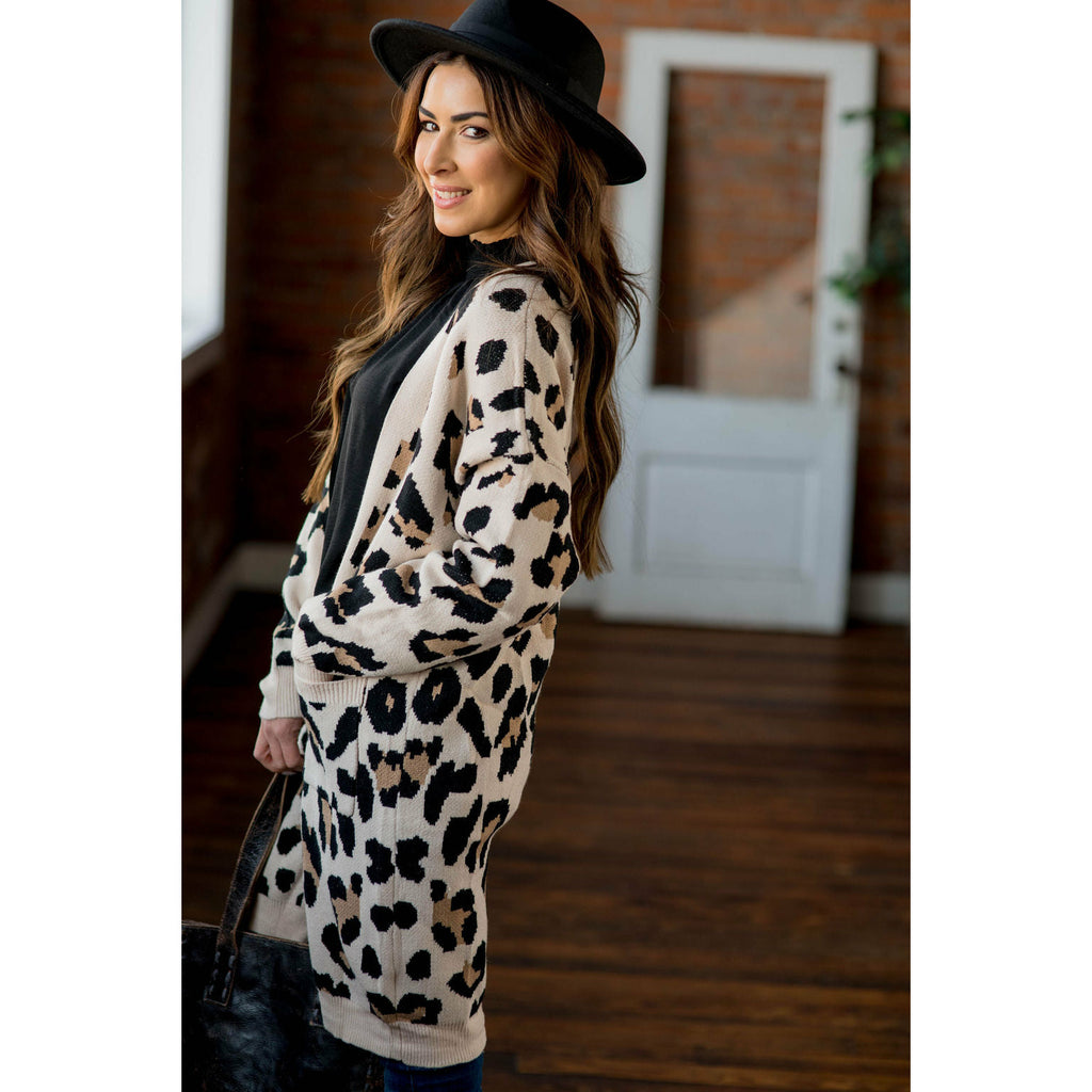 Safari Ready Leopard Tunic Cardigan - Betsey's Boutique Shop