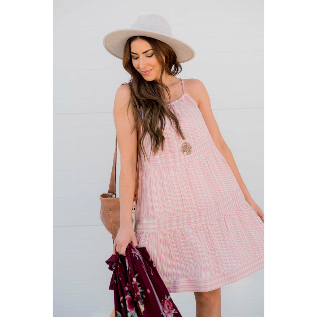 Tiered Stripe Tank Dress - Betsey's Boutique Shop