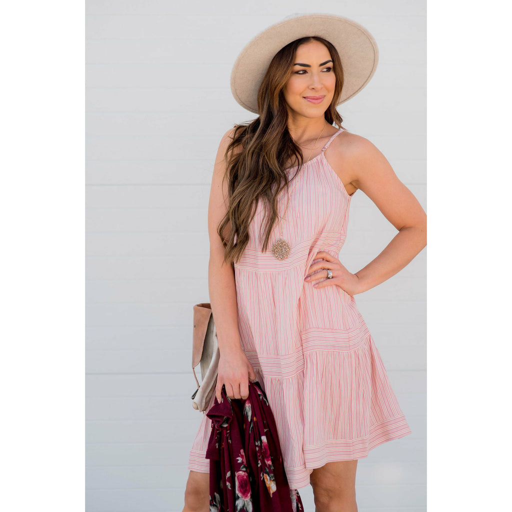 Tiered Stripe Tank Dress - Betsey's Boutique Shop