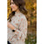 Fancy Floral Cinch Neck Sleeve Blouse - Betsey's Boutique Shop - Shirts & Tops