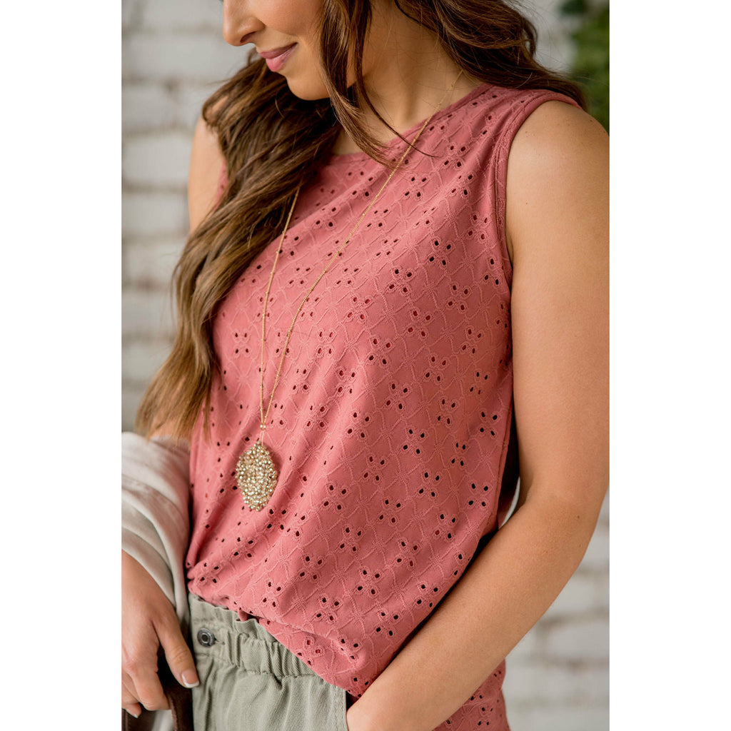 Eyelet Tank - Betsey's Boutique Shop