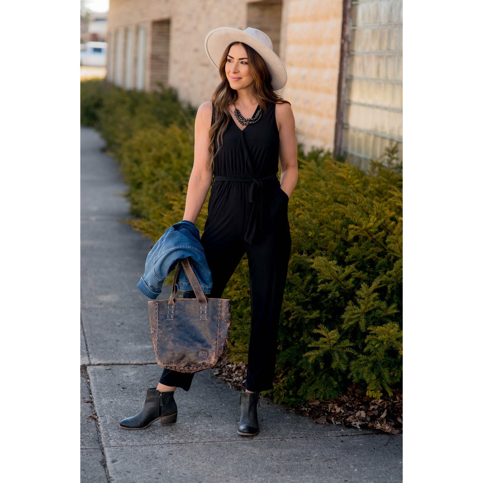 Tie Tank Jumpsuit - Main Image