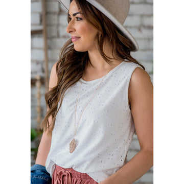 Eyelet Tank - Betsey's Boutique Shop