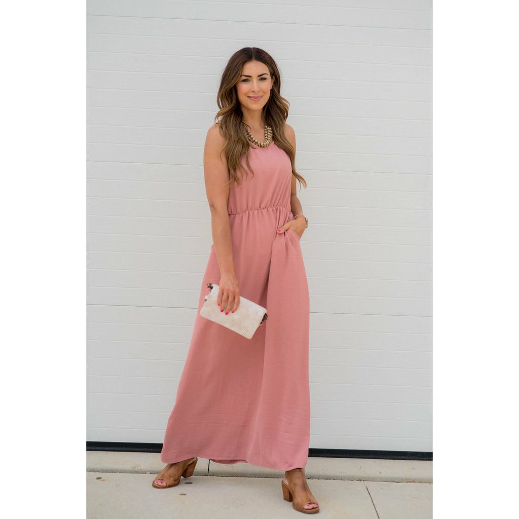 Woven Dressy Pocket Maxi - Betsey's Boutique Shop