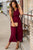 Wavy Textured Wrap Top Midi Dress - Betsey's Boutique Shop -