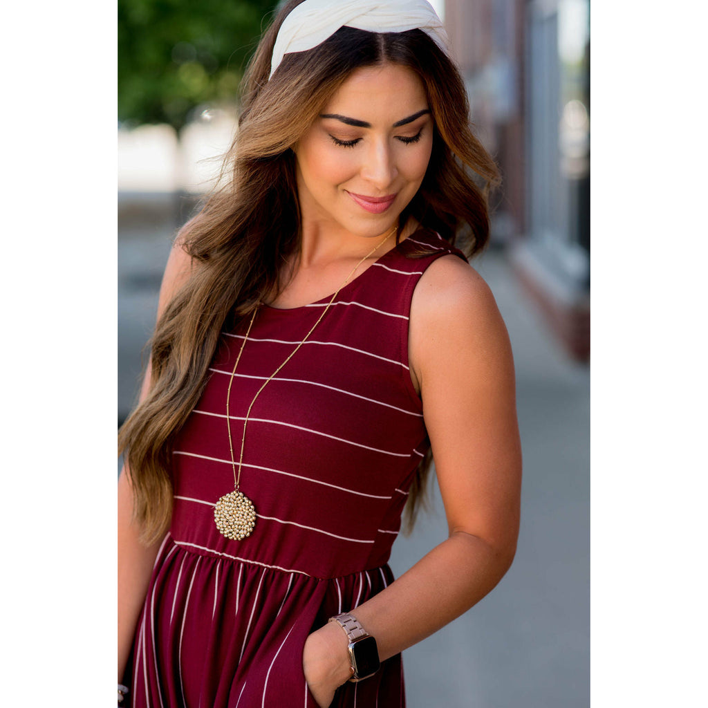 Striped Sleeveless Maxi - Betsey's Boutique Shop