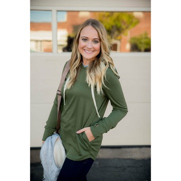 Basic Double Hoodie - Betsey's Boutique Shop