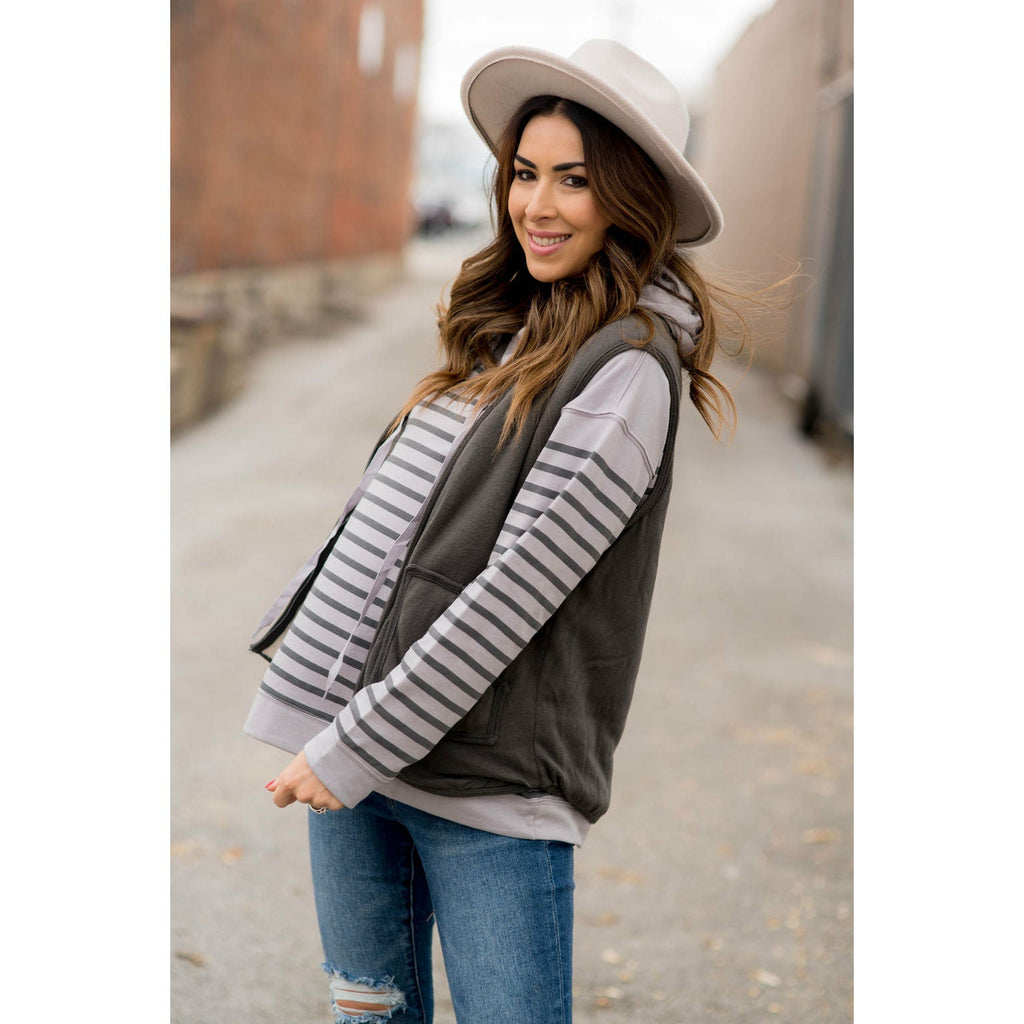 Sherpa Lined Vest - Betsey's Boutique Shop