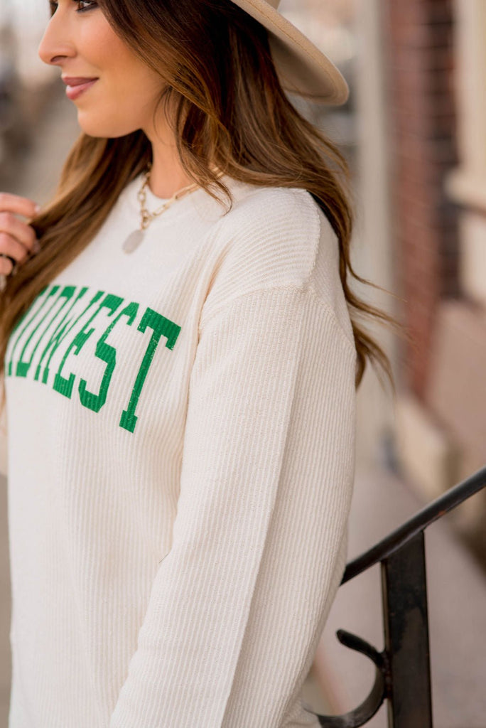 Spring Midwest Ribbed Crewneck - Betsey's Boutique Shop -