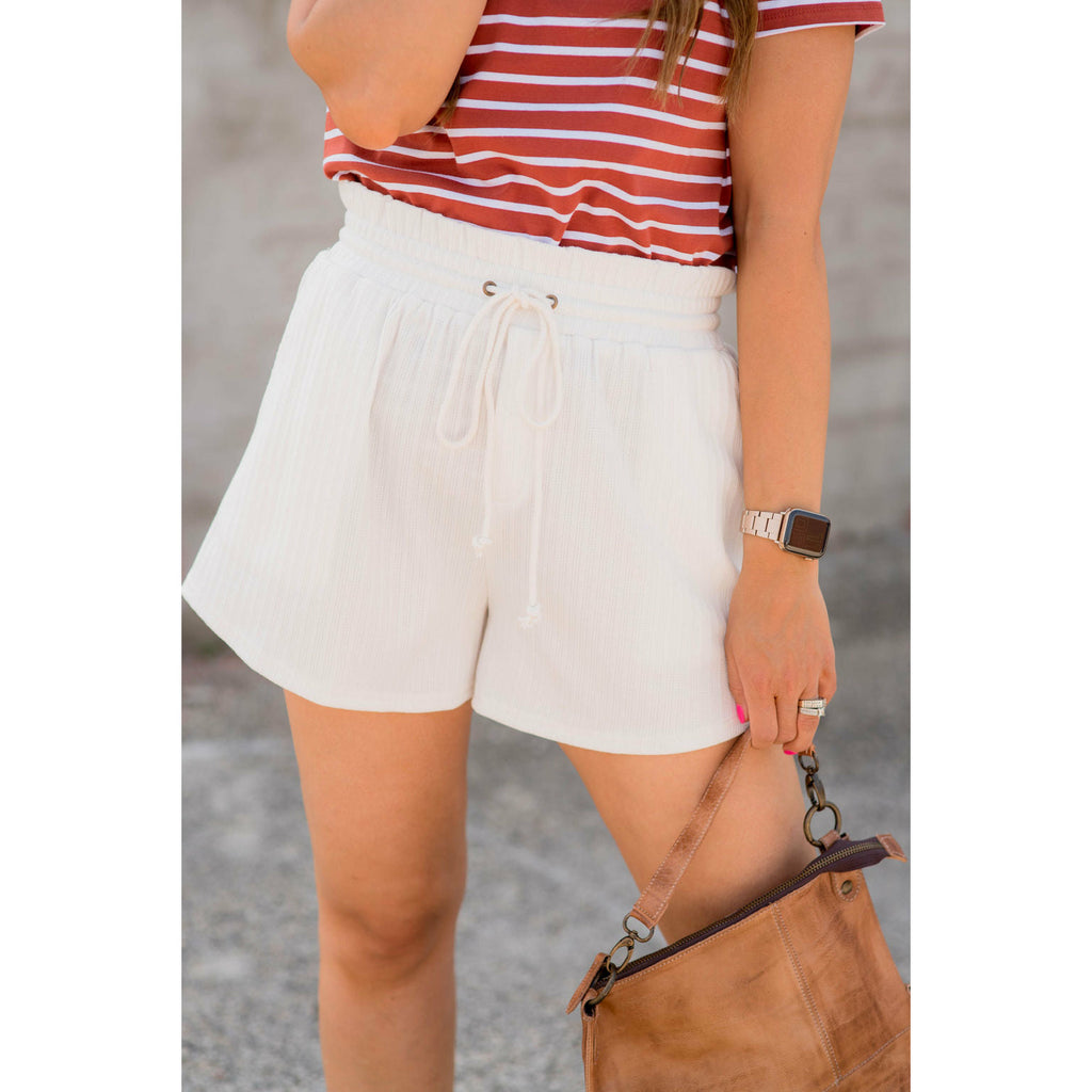 Striped Basic Shorts - Betsey's Boutique Shop