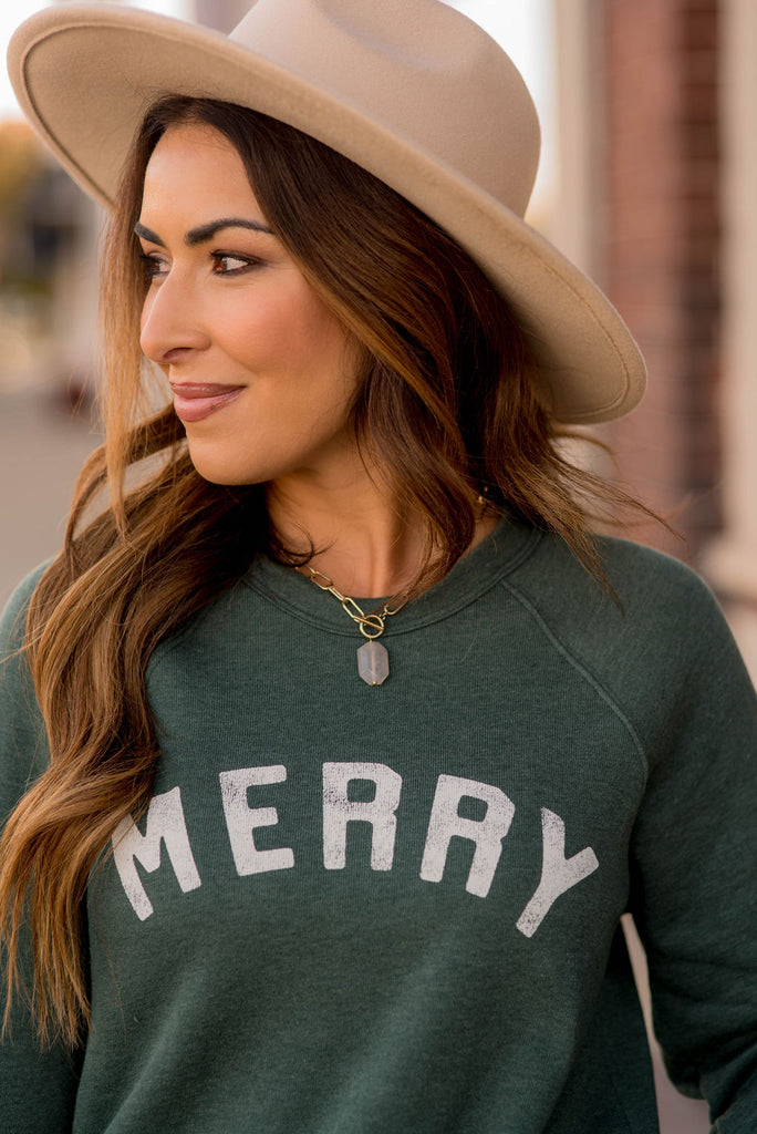 Merry Graphic Crewneck - Betsey's Boutique Shop