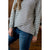 Striped Faux Wrap Zipper Neck Sweatshirt - Betsey's Boutique Shop - Shirts & Tops