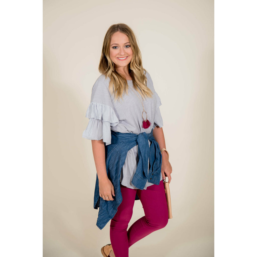 Double Ruffle Tunic - Betsey's Boutique Shop