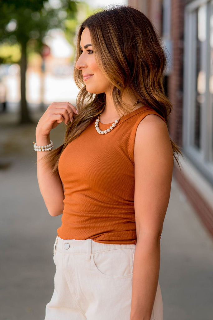 Simple Ribbed Tank - Betsey's Boutique Shop -