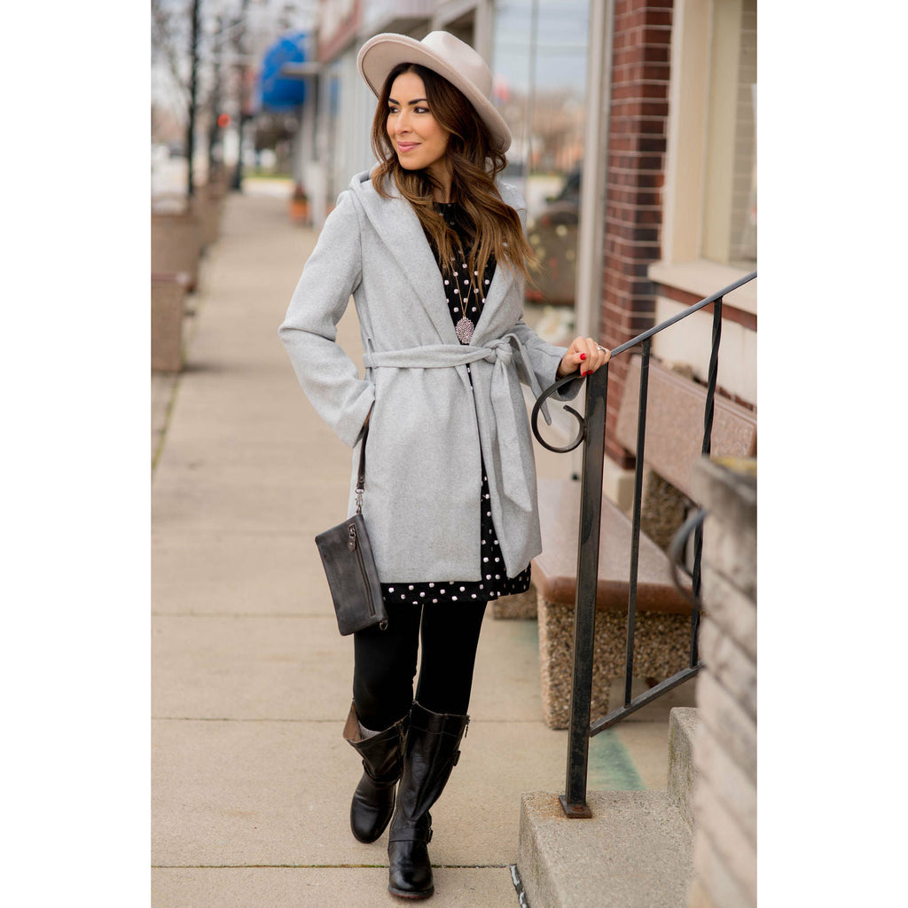 Warm Trench Tie Jacket - Betsey's Boutique Shop