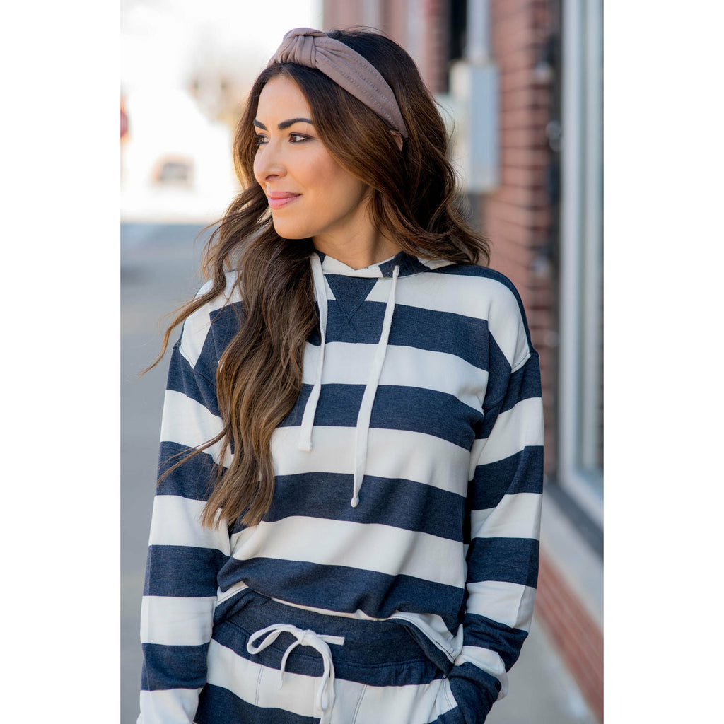 Nautical Stripe Hoodie - Betsey's Boutique Shop