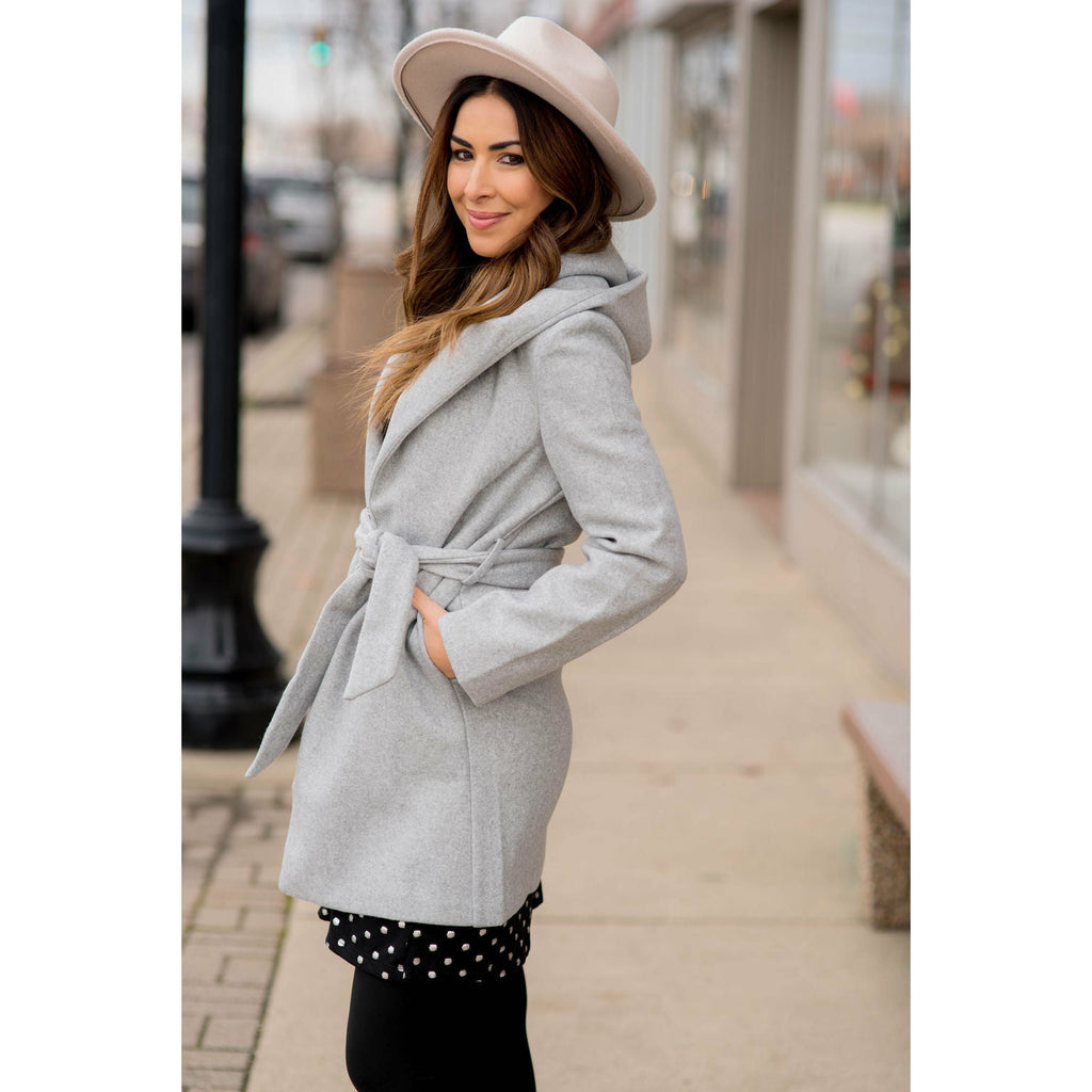 Warm Trench Tie Jacket - Betsey's Boutique Shop