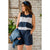 Thick Striped Tank Lounge Set