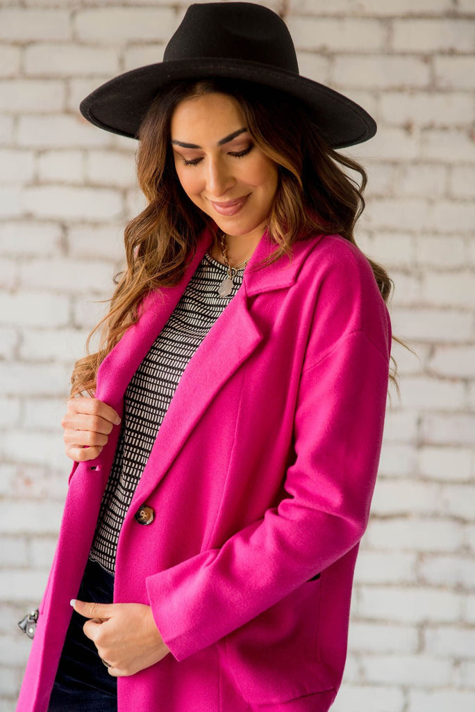 Stylish Pocket Tunic Blazer - Betsey's Boutique Shop -