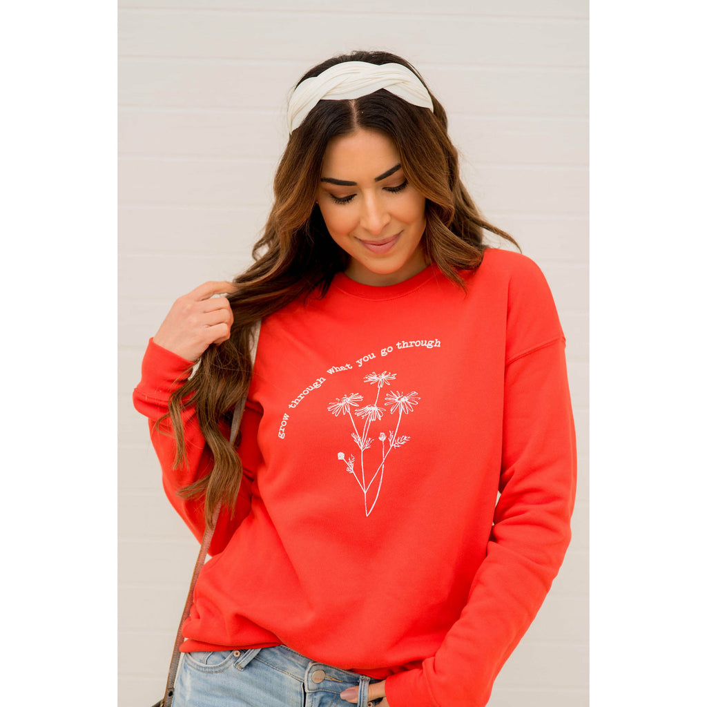 Grow Through Graphic Sweatshirt - Betsey's Boutique Shop