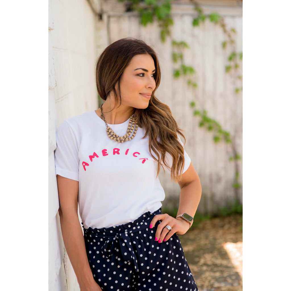 America Graphic Tee - Betsey's Boutique Shop