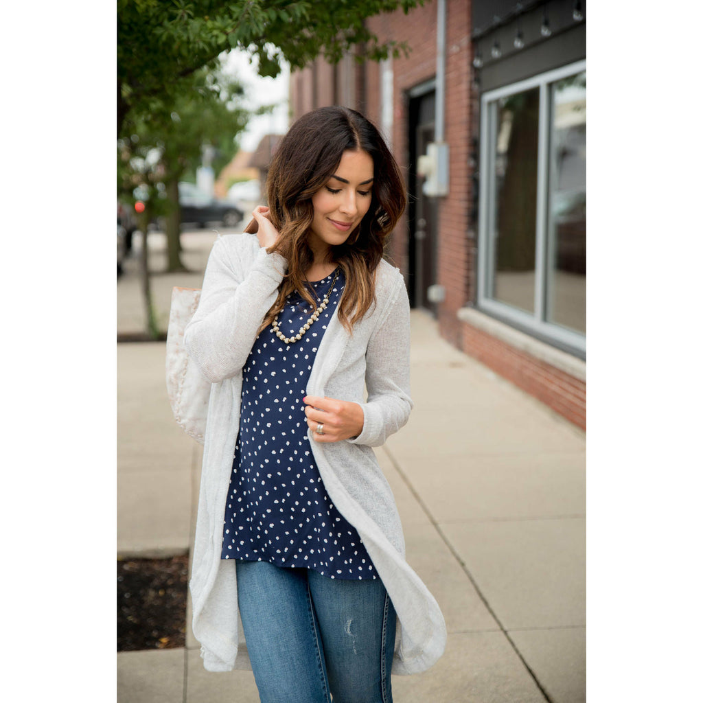 Raw Stitched Cardigan - Betsey's Boutique Shop