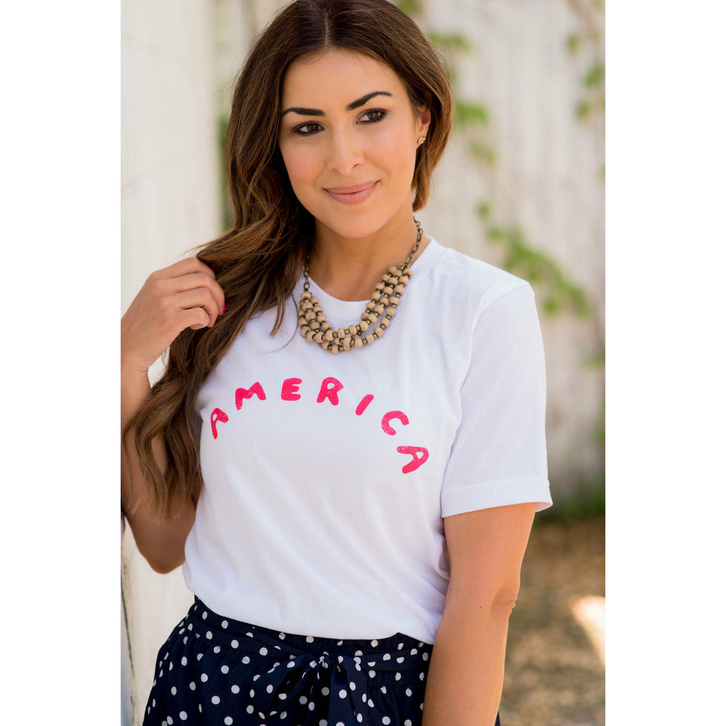 America Graphic Tee - Betsey's Boutique Shop