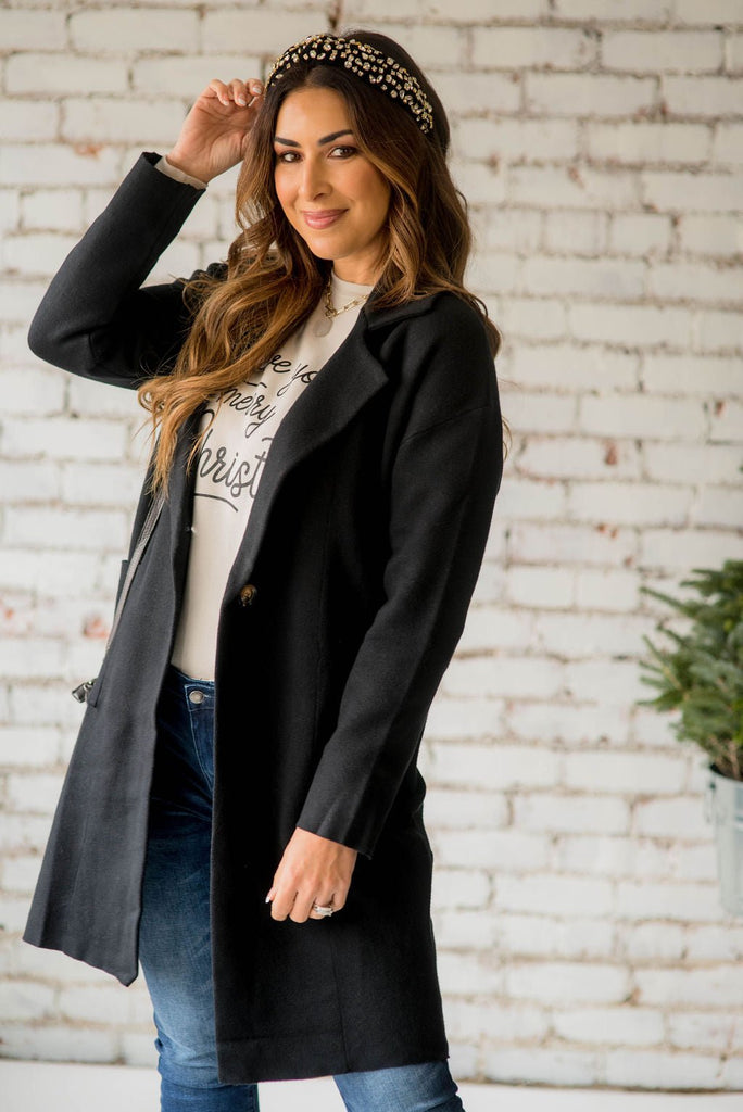 Stylish Pocket Tunic Blazer - Betsey's Boutique Shop -