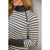 Solid Trimmed Striped Wrap Sweatshirt - Betsey's Boutique Shop