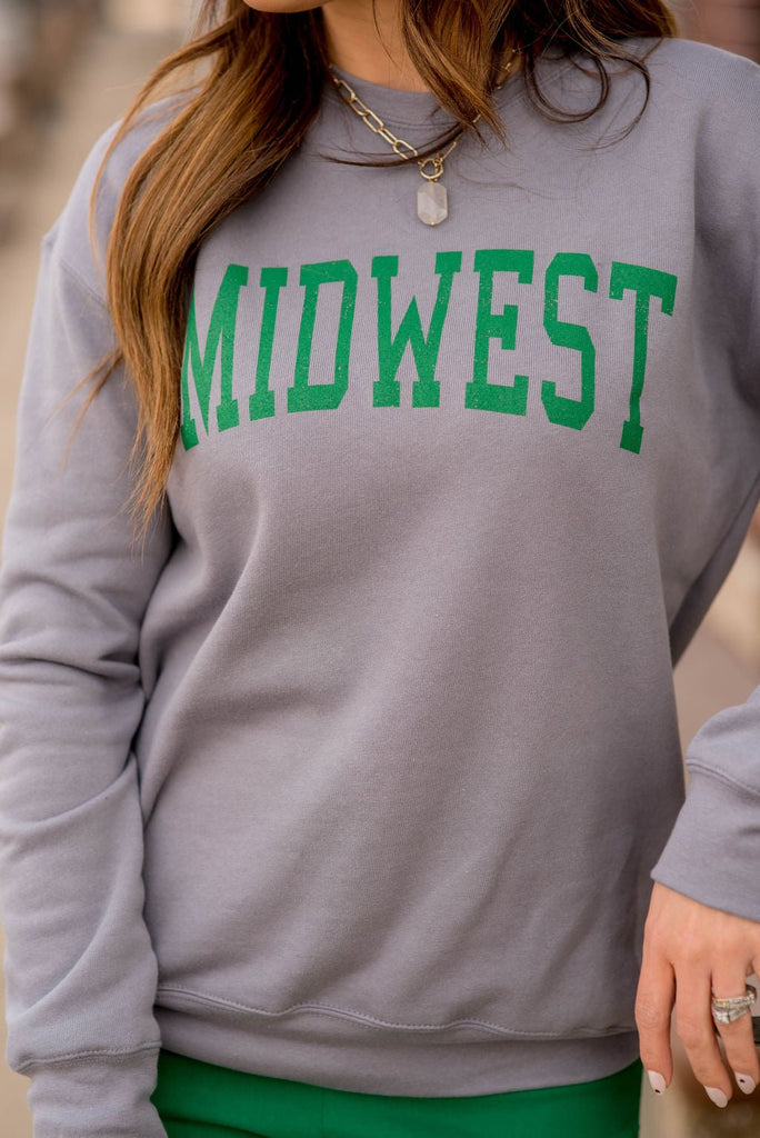 Bold Midwest Graphic Crewneck - Betsey's Boutique Shop -