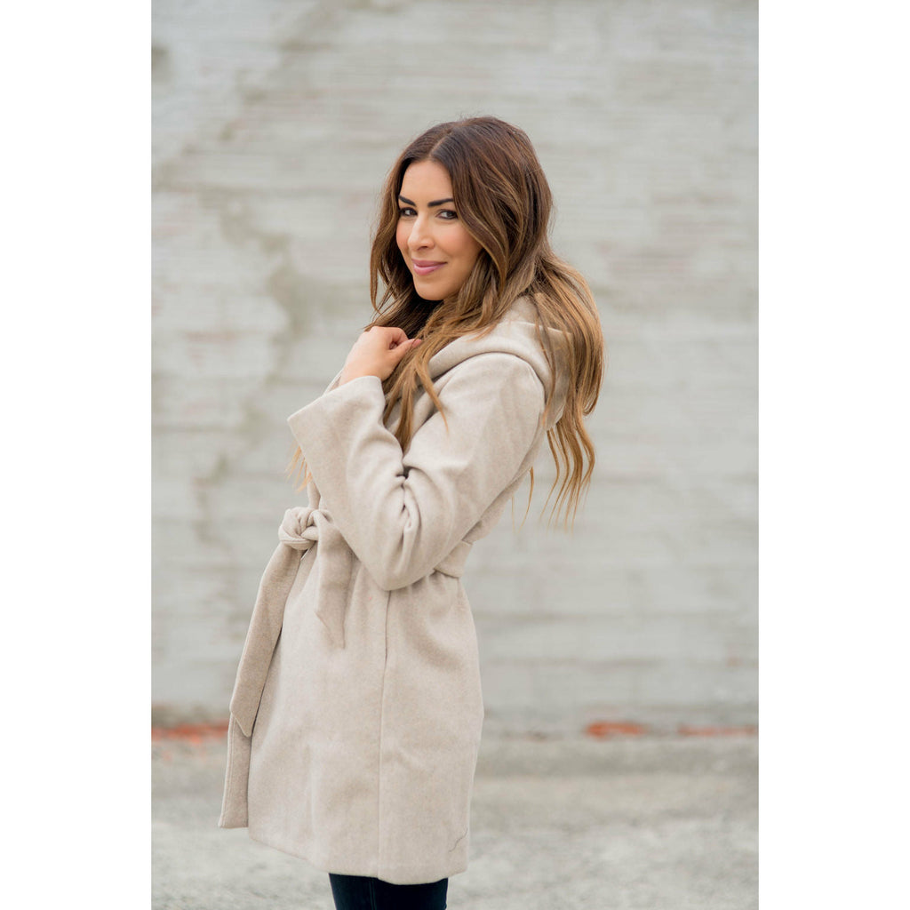 Warm Trench Tie Jacket - Betsey's Boutique Shop - Coats & Jackets