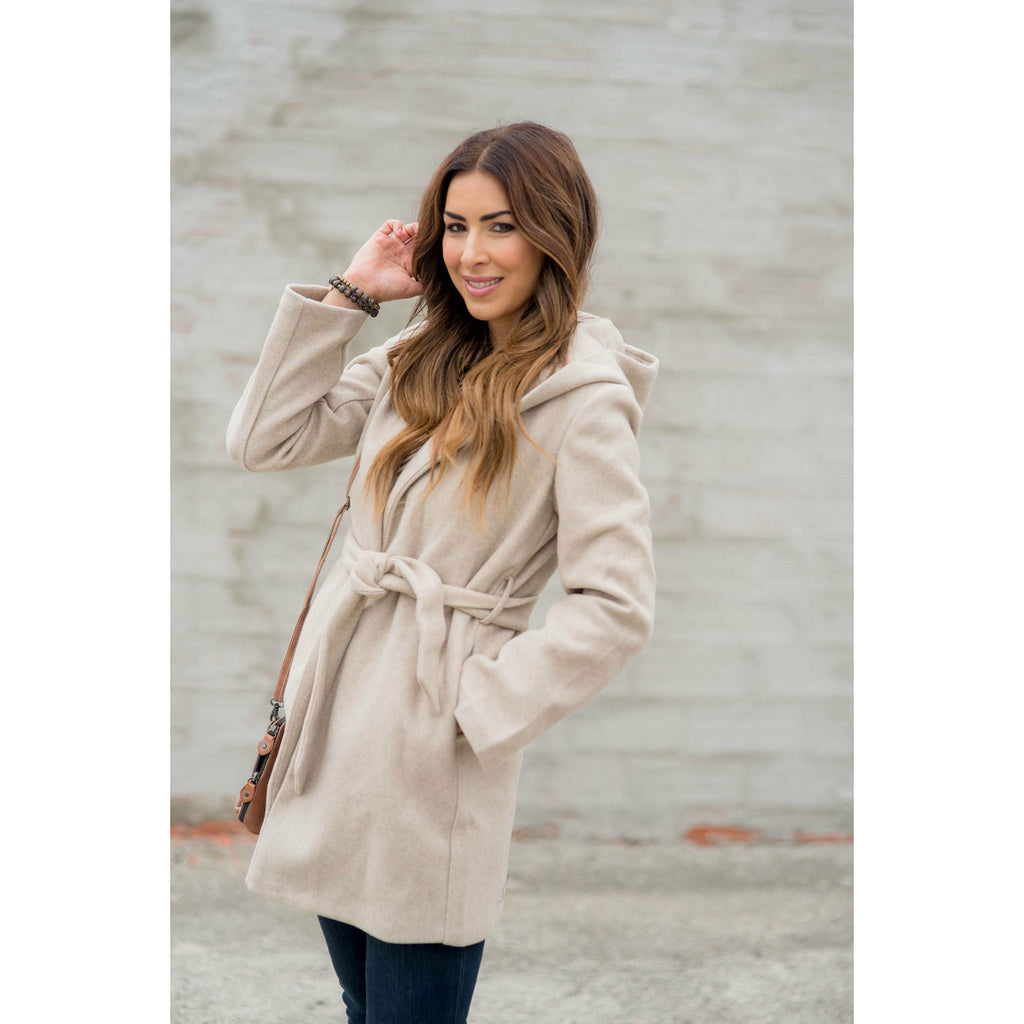 Warm Trench Tie Jacket - Betsey's Boutique Shop - Coats & Jackets