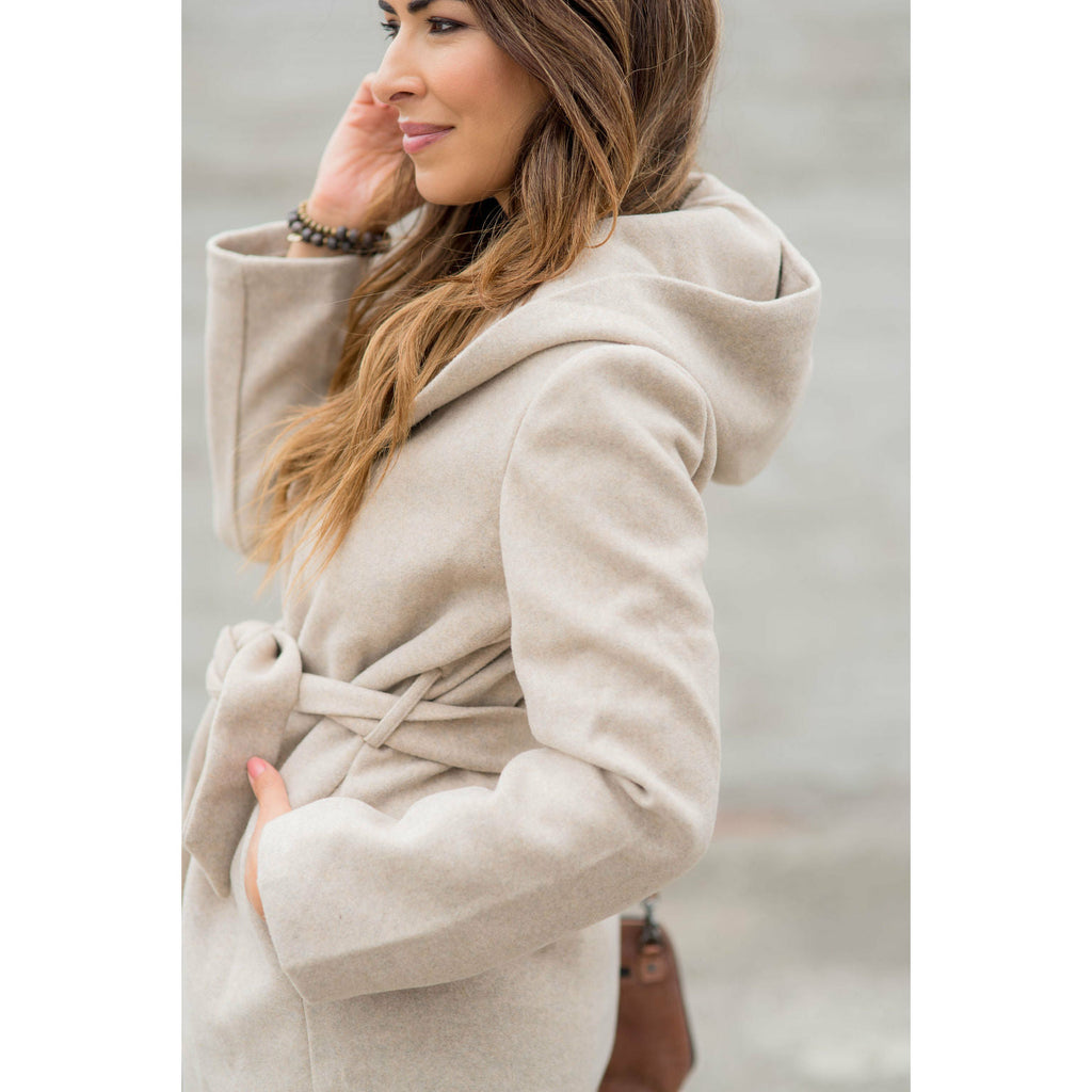 Warm Trench Tie Jacket - Betsey's Boutique Shop - Coats & Jackets