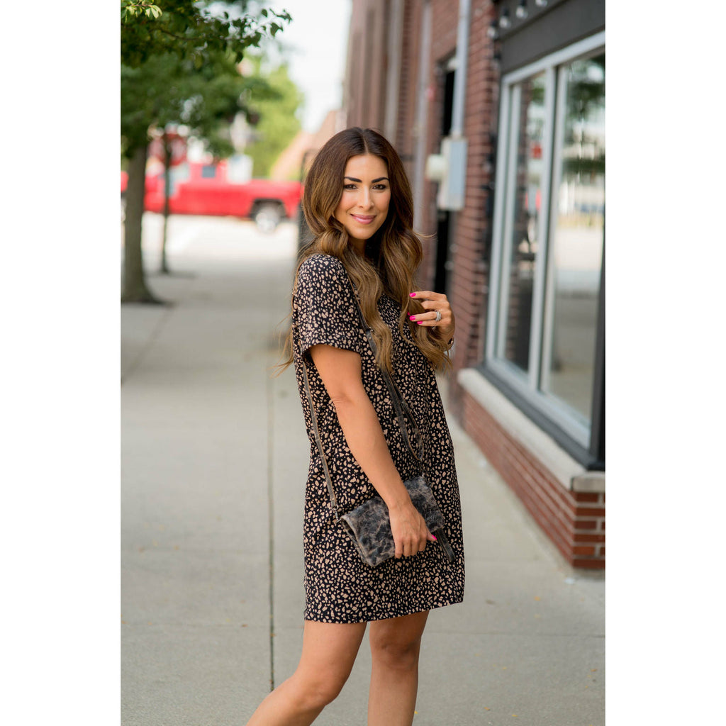 Spotted Pocket Shift Dress - Betsey's Boutique Shop