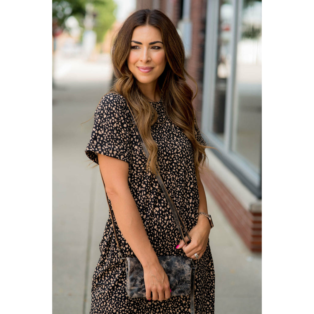 Spotted Pocket Shift Dress - Betsey's Boutique Shop