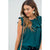 Dressy Bibbed Ruffle Sleeve Blouse - Betsey's Boutique Shop - Shirts & Tops