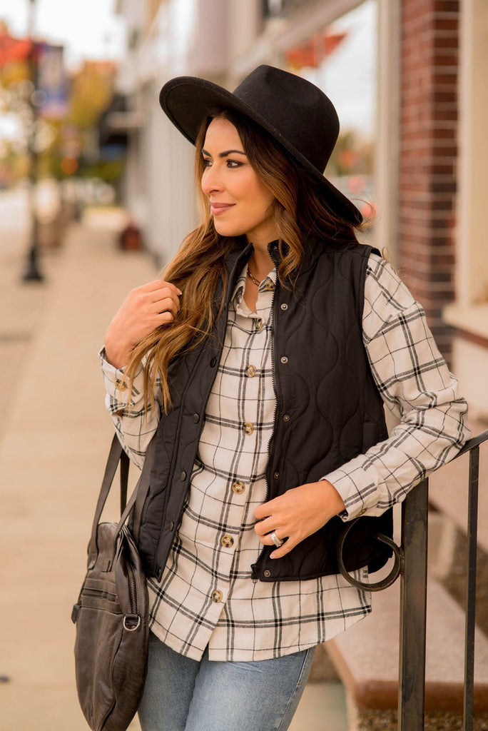 Classic Plaid Button Up Flannel - Betsey's Boutique Shop -