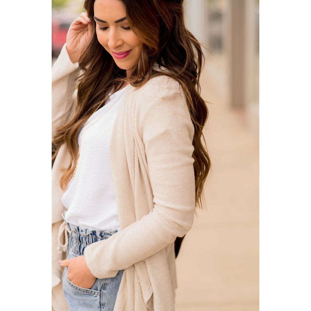 Waffle Waterfall Cardigan - Betsey's Boutique Shop