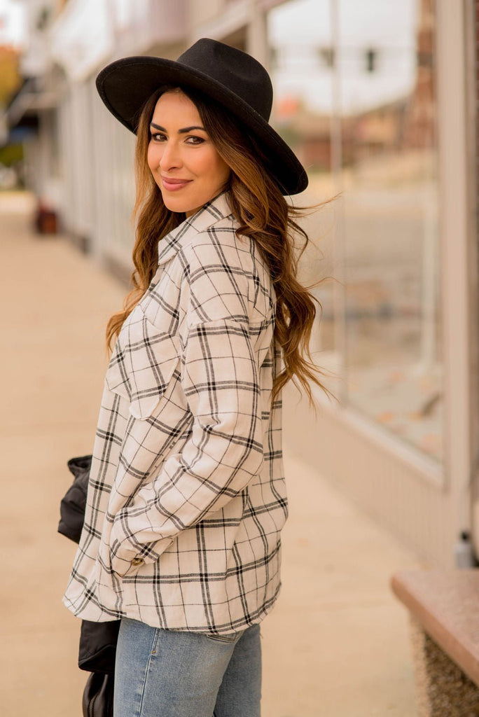 Classic Plaid Button Up Flannel - Betsey's Boutique Shop -