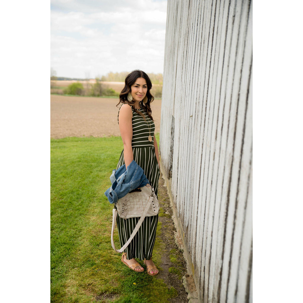 Striped Sleeveless Tank Dress - Betsey's Boutique Shop