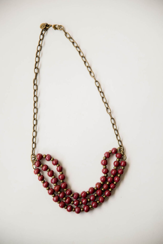 Bel Koz Triple Twist Clay Necklace - Betsey's Boutique Shop