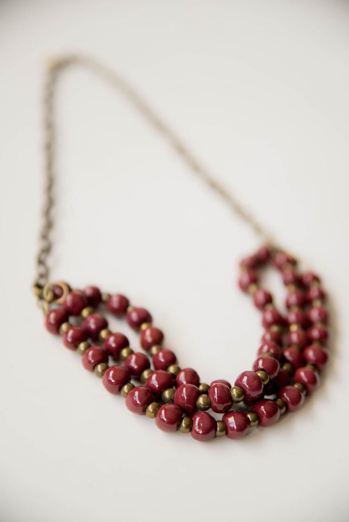 Bel Koz Triple Twist Clay Necklace - Betsey's Boutique Shop