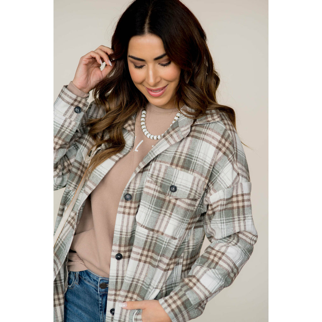 Chic Elongated Plaid Tunic Shacket - Betsey's Boutique Shop