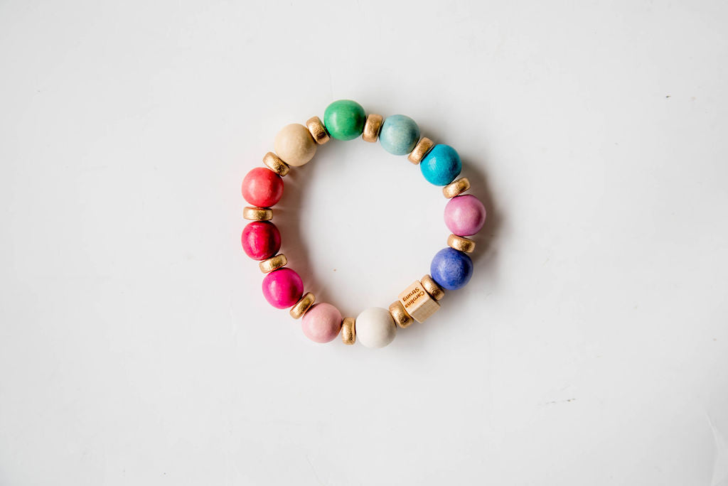 Multi Gold Accented Beaded Bracelet - Betsey's Boutique Shop