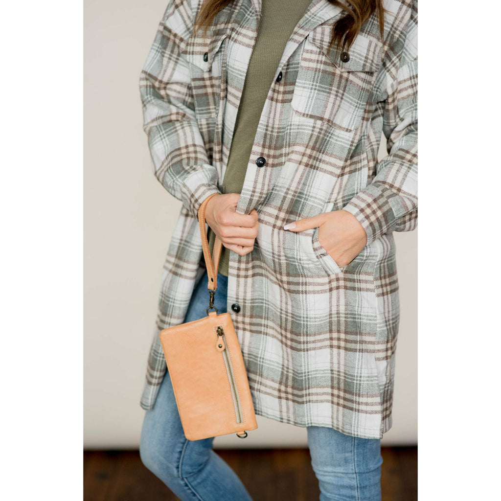 Chic Elongated Plaid Tunic Shacket - Betsey's Boutique Shop