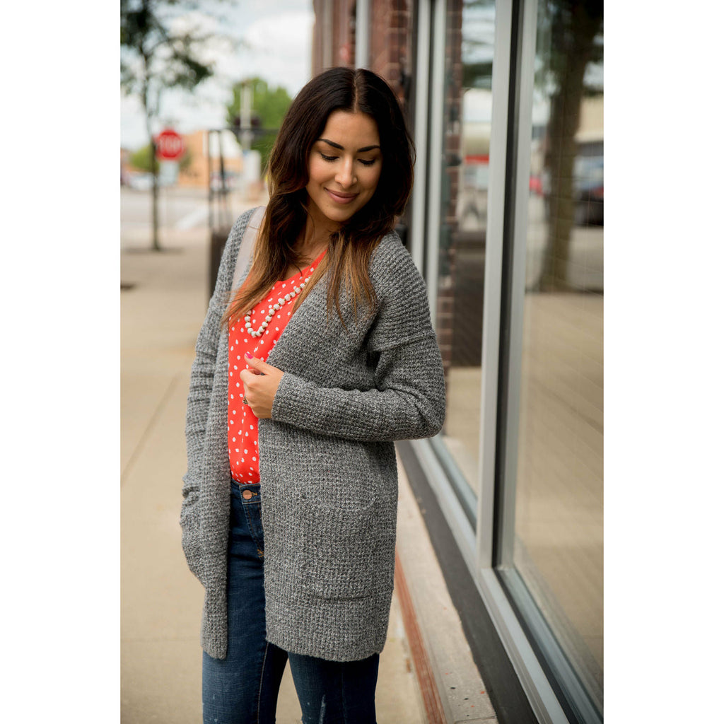 Knit Pocket Cardigan - Betsey's Boutique Shop