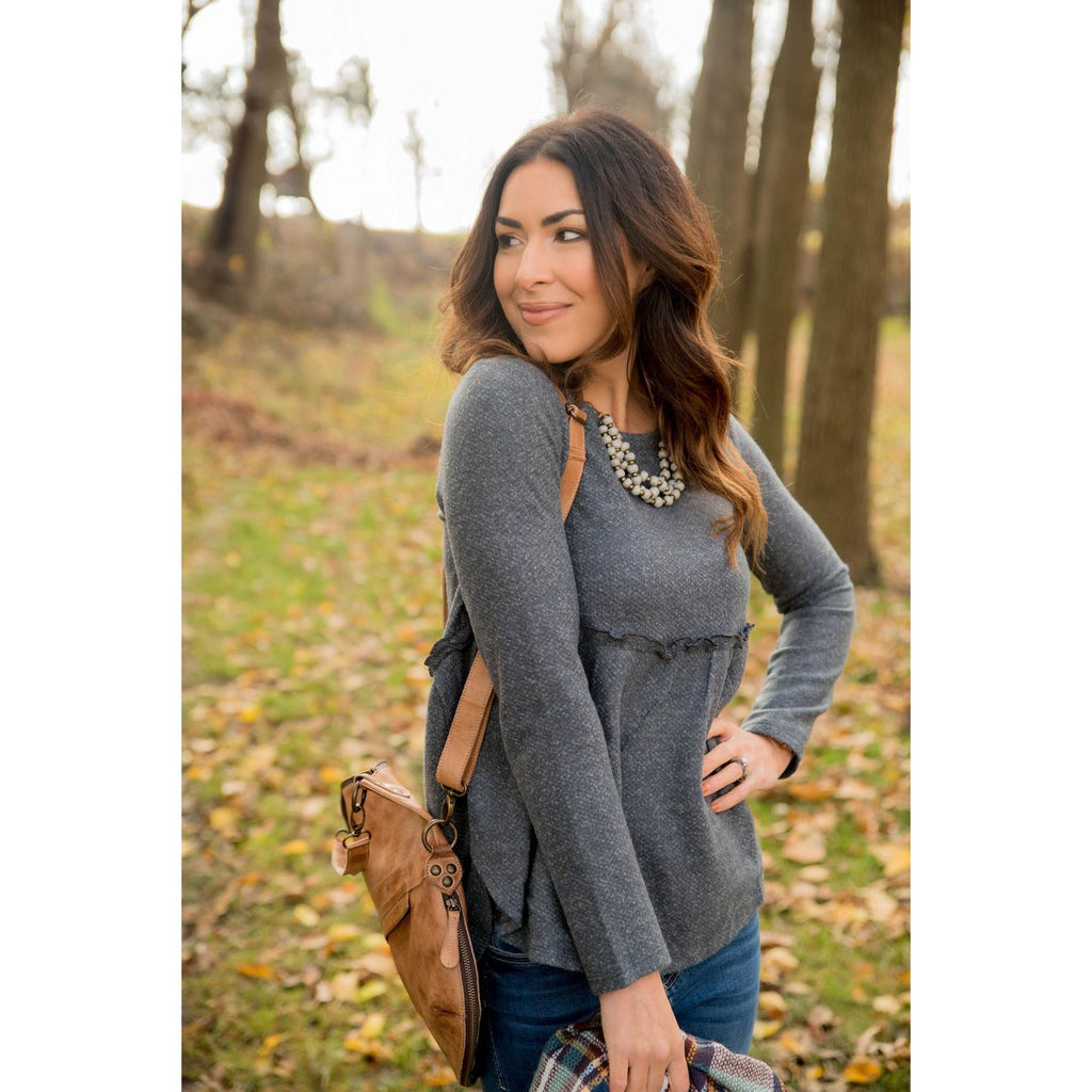 Cinched Sweater Tee - Betsey's Boutique Shop - Outerwear