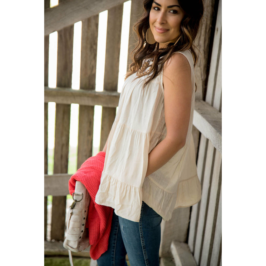 Triple Ruffle Tank - Betsey's Boutique Shop