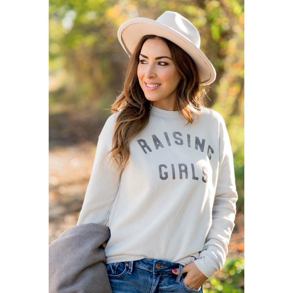 Raising Girls Graphic Crew Neck - Betsey's Boutique Shop