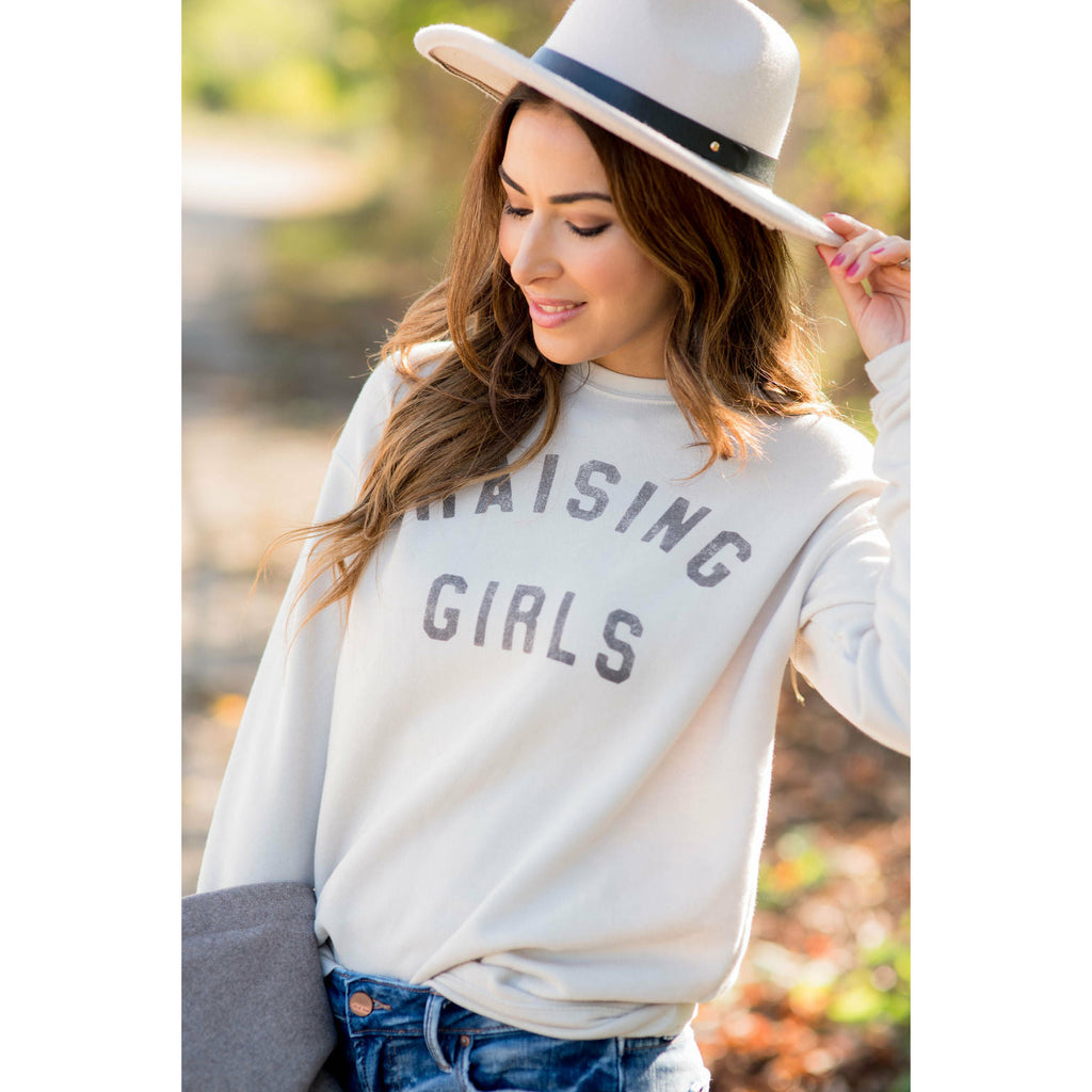 Raising Girls Graphic Crew Neck - Betsey's Boutique Shop